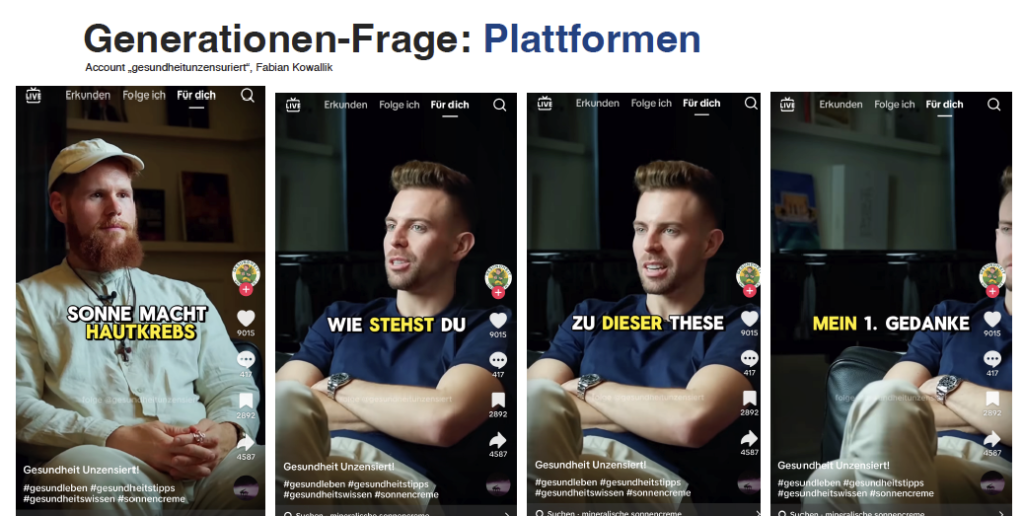 Text erklärt, was im Bild zu sehen ist - es ist ein Video auf TikTok