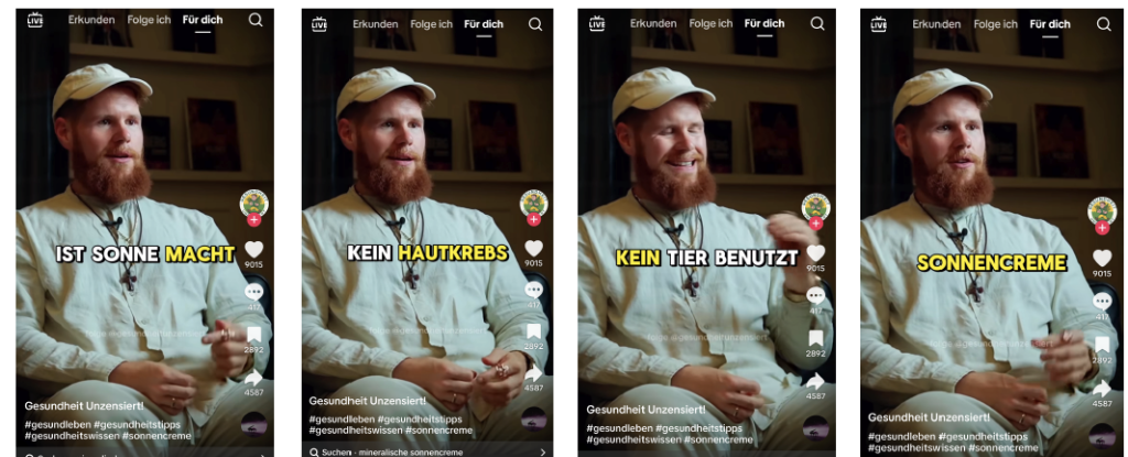 Text erklärt, was im Bild zu sehen ist - es ist ein Video auf TikTok